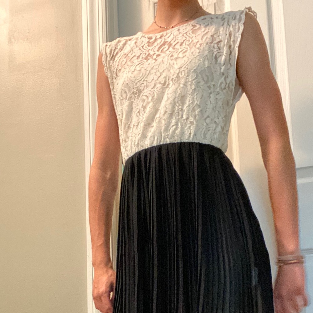 Rewind Black and White Short Dress
